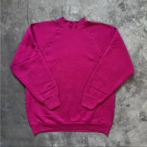 Vintage 90’s Fruit of the Loom Crewneck/Sweatshirt - Pink MADE IN USA Size Large